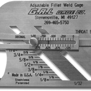 Adjustable Fillet Weld Gauge