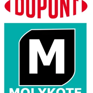 Molykote logo, blue and white, industrial lubricant, lubrication technology